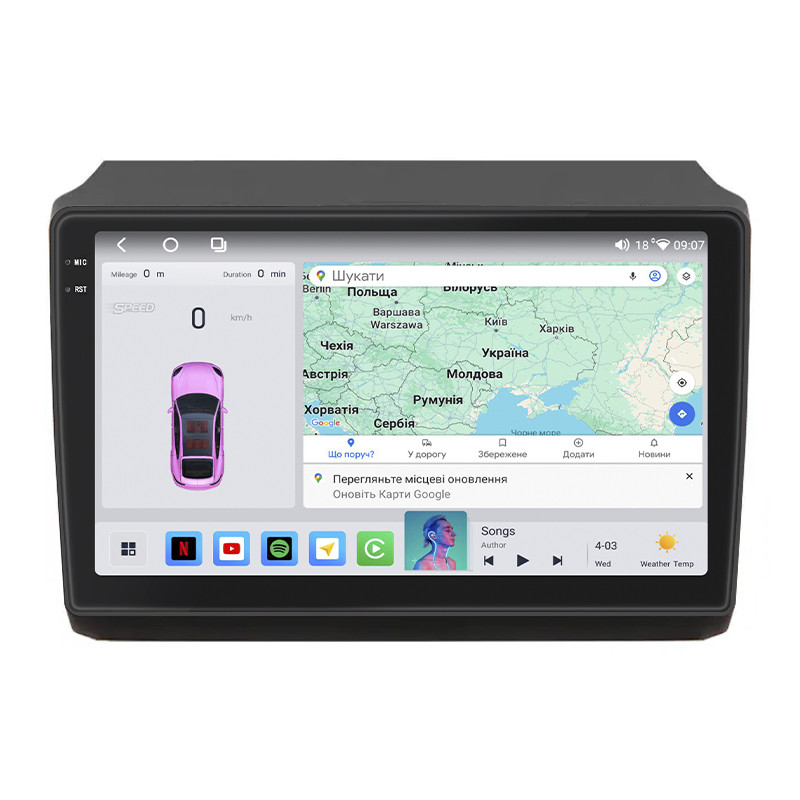 Магнітола 9" Lesko для Fiat Ducato II Рестайлінг 2011-н.в. 4/64 QLED CarPlay 4G Wi-Fi GPS 360 Prime 1 шт., фото 1