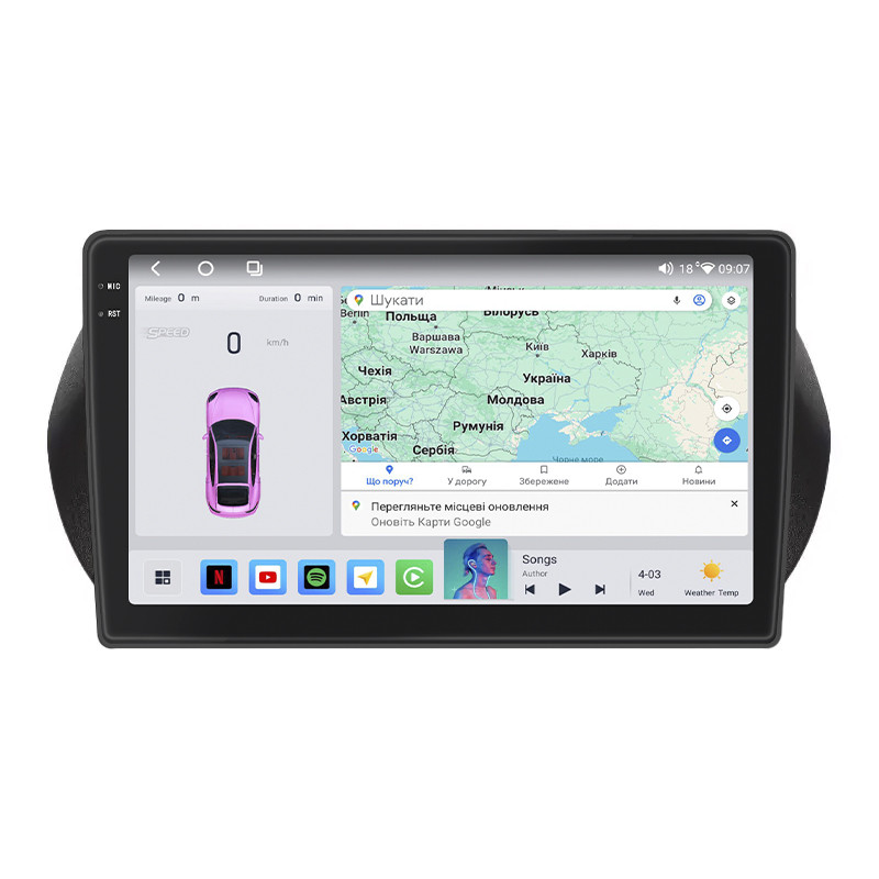 Штатна магнітола Lesko для Peugeot Bipper 2008-2018 екран 10" 4/64 QLED CarPlay 4G Wi-Fi GPS 360 Prime 1 шт., фото 1