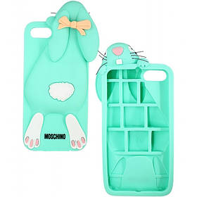 Силіконовий чохол для iPhone 8 Plus / 7 Plus - Violetta Rabbit (Заєць), Ментоловий