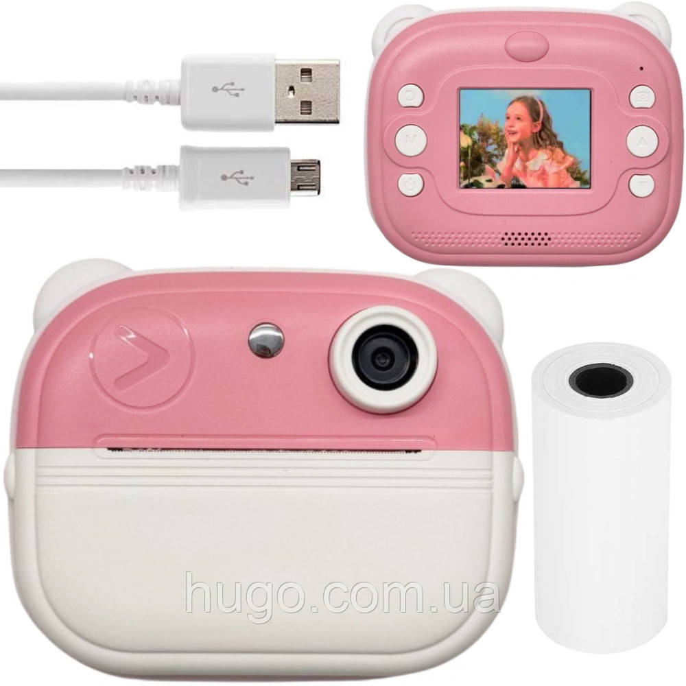 Детская камера с мгновенной печатью 48Мп, USB, + 1 рулон бумаги, Q9 ...