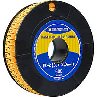 Маркер кабельный АСКО-УКРЕМ EC-2 (3,1-8,0) "3" 500 шт/рул (A0150080026)
