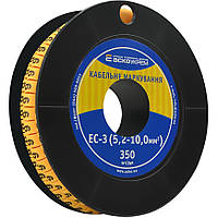 Маркер кабельний АСКО-УКРЕМ EC-3 (5,2-10,0) "9" 350 шт/рул (A0150080051)
