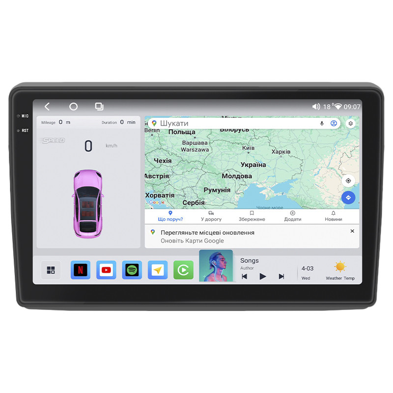 Магнітола 10" Lesko для Opel Vivaro A Рестайлінг 2006-2014 4/64 QLED CarPlay 4G Wi-Fi GPS 360 Prime 1 шт., фото 1