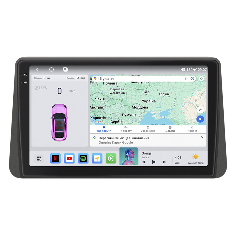 Штатна магнітола Lesko для Fiat Tipo 356 2015-2020 екран 9" 4/64 QLED CarPlay 4G Wi-Fi GPS 360 Prime 5 шт., фото 1