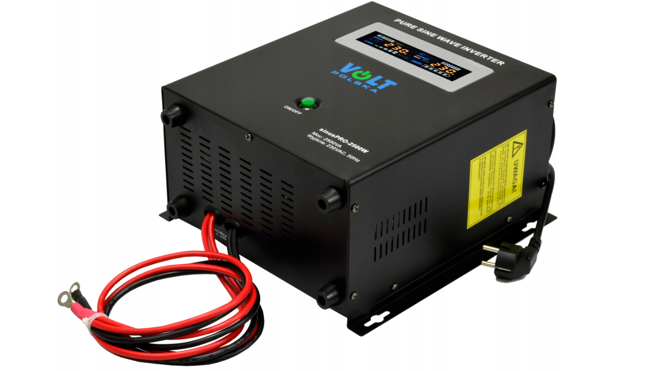 Аварійний комплект інвертор Volt Polska SINUS PRO 2500 W 24/230V 1800/2500W + Акумулятор VOLT AGM 100Ah 2 шт