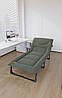 Розкладна м'яка розкладачка ліжко лежак шезлонг з м'яким матрацом WCG FB-S12, фото 4