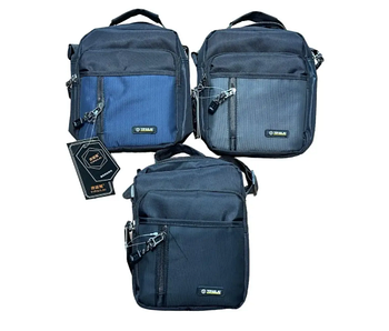 Чоловіча сумка 20,5*16,5 см через плече на блискавці з кишенею в різних кольорах Bagfon