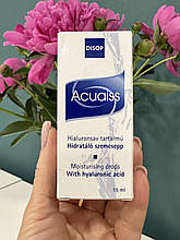 Краплі для очей Acuaiss Drops Disop 15 мл | Зволожуючі Краплі для очей з гіалуроновою кислотою | Краплі штучна сльоза