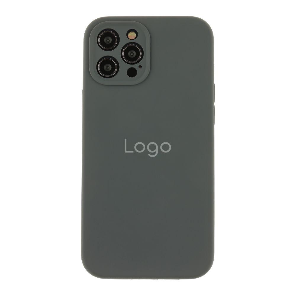 Чохол Silicone Case Full Size with Frame для iPhone 12 Pro Max Колір 15.Dark Grey, фото 1