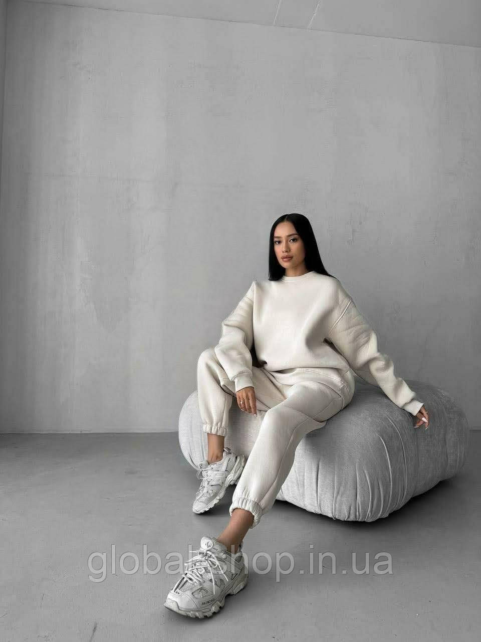 Костюм-двійка жіночий теплий тринитка на флісі