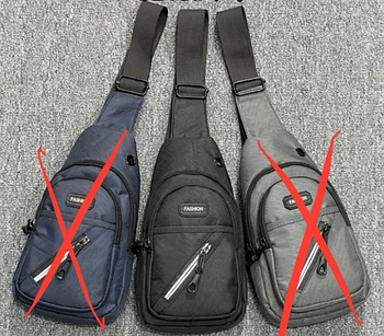 Чоловіча сумка слінг 27*14 см через плече на блискавці з кишенею в різних кольорах Bagfon