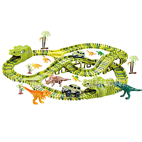 Дитячий автотрек із динозаврами Dinosaur Track Toys 240+29 деталей
