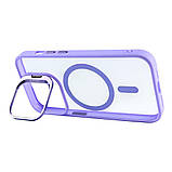 Чохол TPU+PC+Metal Stand Case with MagSafe and Camera Lenses для iPhone 13 Pro Колір Black, фото 6