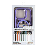 Чохол TPU+PC+Metal Stand Case with MagSafe and Camera Lenses для iPhone 13 Pro Колір Black, фото 9