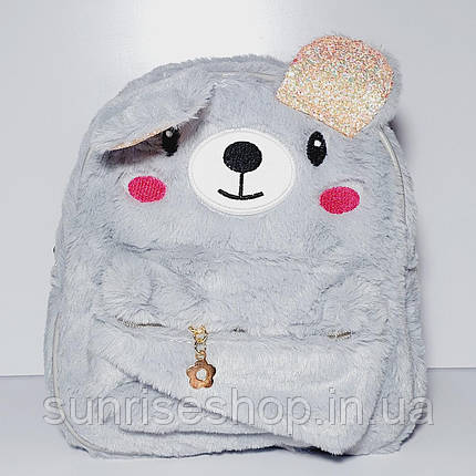 Рюкзак для дівчинки меховий, фото 1