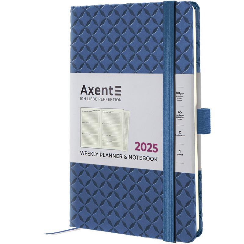 Тижневик датований 2025 Axent Partner Gently 125 х 195 темне море