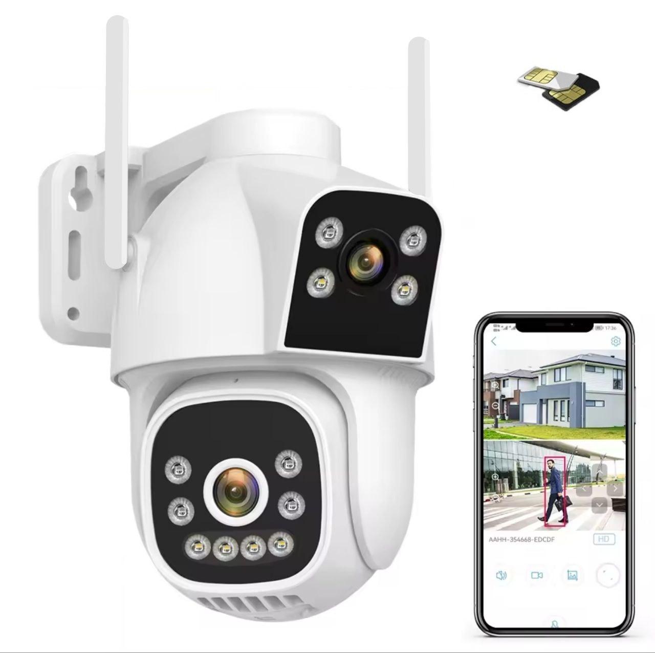 Охоронна поворотна 4G IP камера спостереження Boavision HX-D31B14G. CamHi Pro