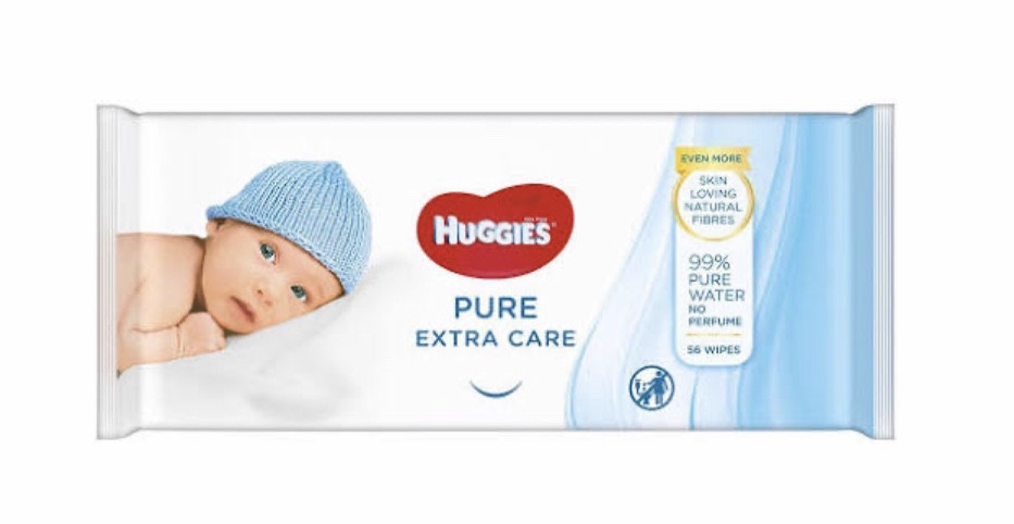 Вологі серветки Huggies Pure 56 шт. (Хаггіс), фото 1