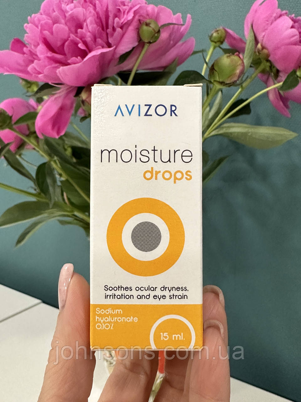 Avizor Moisture Drops 15 мл | Зволожуючі Краплі для очей | Краплі з гіалуроновою кислотою | Зволожуючі Краплі для контактних лінз, фото 1