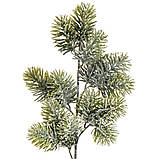 Декоративна новорічна гілка хвойна 47 см, фото 2