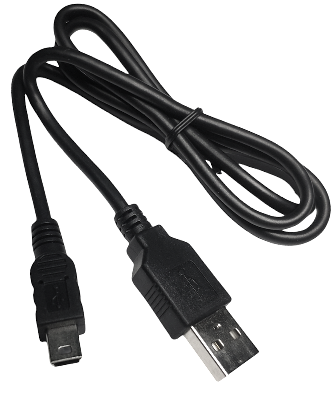 Кабель USB 2.0 AM to USB Mini BM QC 1.5A 0.8м шнур швидкої зарядки живлення синхронізації чорний
