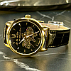 Механічний годинник з автопідзаводом чоловічий на шкіряному ремінці патріотичний класичний з гербом України, фото 5