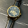 Механічний годинник з автопідзаводом чоловічий на шкіряному ремінці патріотичний класичний з гербом України, фото 8