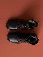 Коричневі черевики на зручних підборах