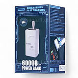 Надпотужний повербанк 100 Вт Remax повербанк для зарядки ноутбука 60000 mAh мобільна портативна батарея, фото 5