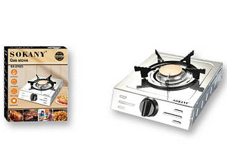 Газова плита однокомфоркова Sokany SK-07023 Портативна для кемпінгу