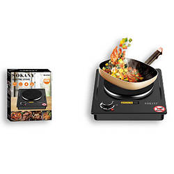 Електрична настільна плита Sokany SK-07001 1500 Вт на 1 конфорку з нагрівальним дисковим елементом