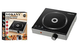 Плита електрична настільна SOKANY SK-231 2000 Вт Чорна