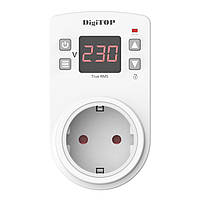 DigiTOP VP-10AR Реле контроля напряжения, в розетку Диджитоп, барьер, защита от перенапряжения, отсекатель