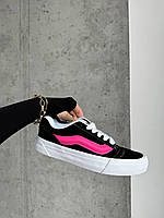 Чорні кеди Vans KNU Black Pink White х Ванс 36
