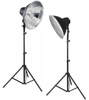 Набор постоянного света из 2Х рефлекторов Ø 40см на 4х26Вт лампы, стойками Falcon 2SFL04ST kit для фото