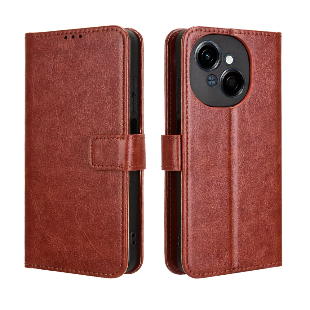 Чохол книжка Book case для Tecno Spark Go 1/коричневий