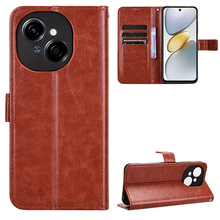 Чохол книжка Book case для Tecno Spark Go 1/коричневий, фото 2