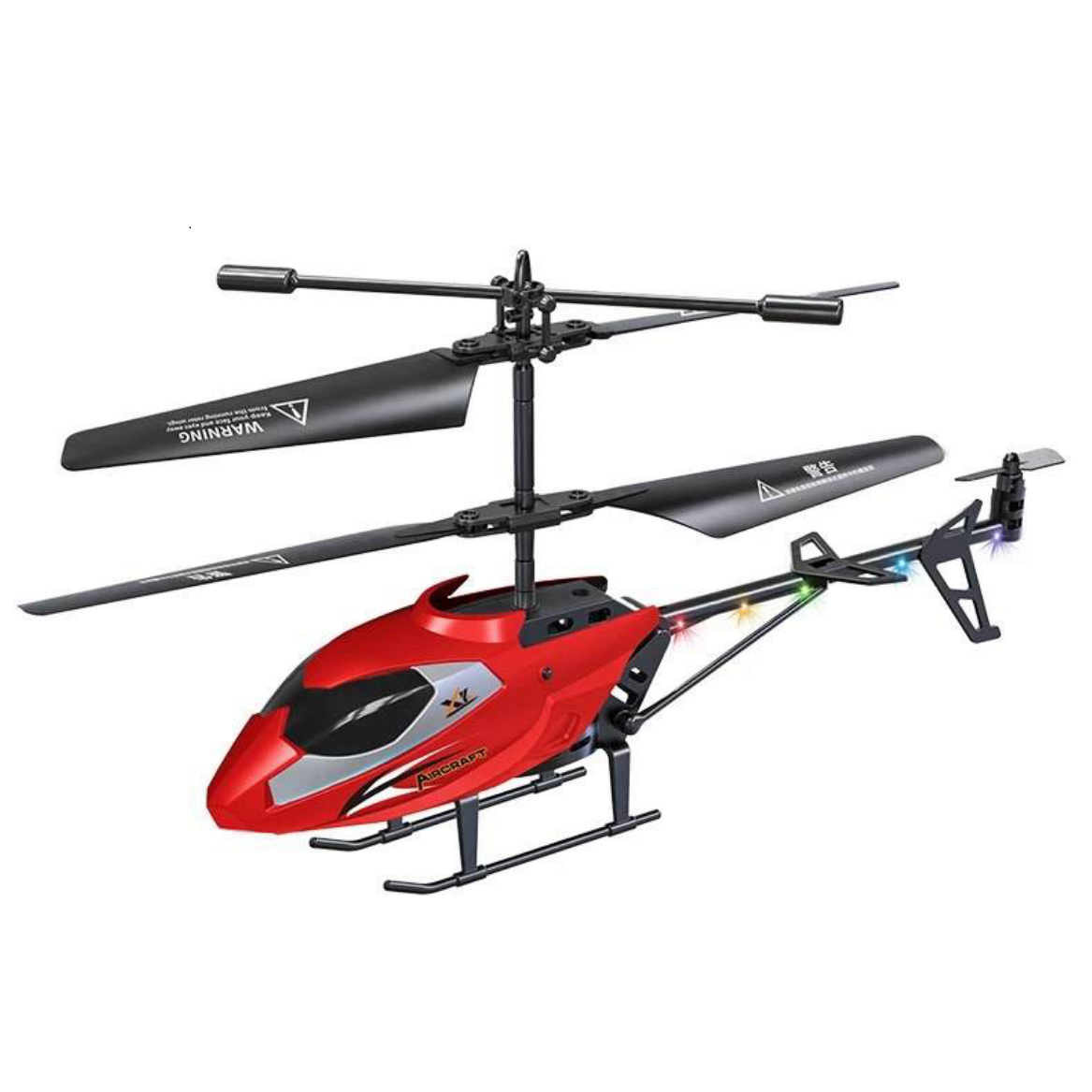 Вертоліт на Пульті Керування Дитячий з Гіроскопом та Підсвіткою на Акумуляторі XK912 Червоний, фото 1