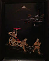 Пара картин Гора Фудзіяма Японія період Тайсе - Сівби, фото 3