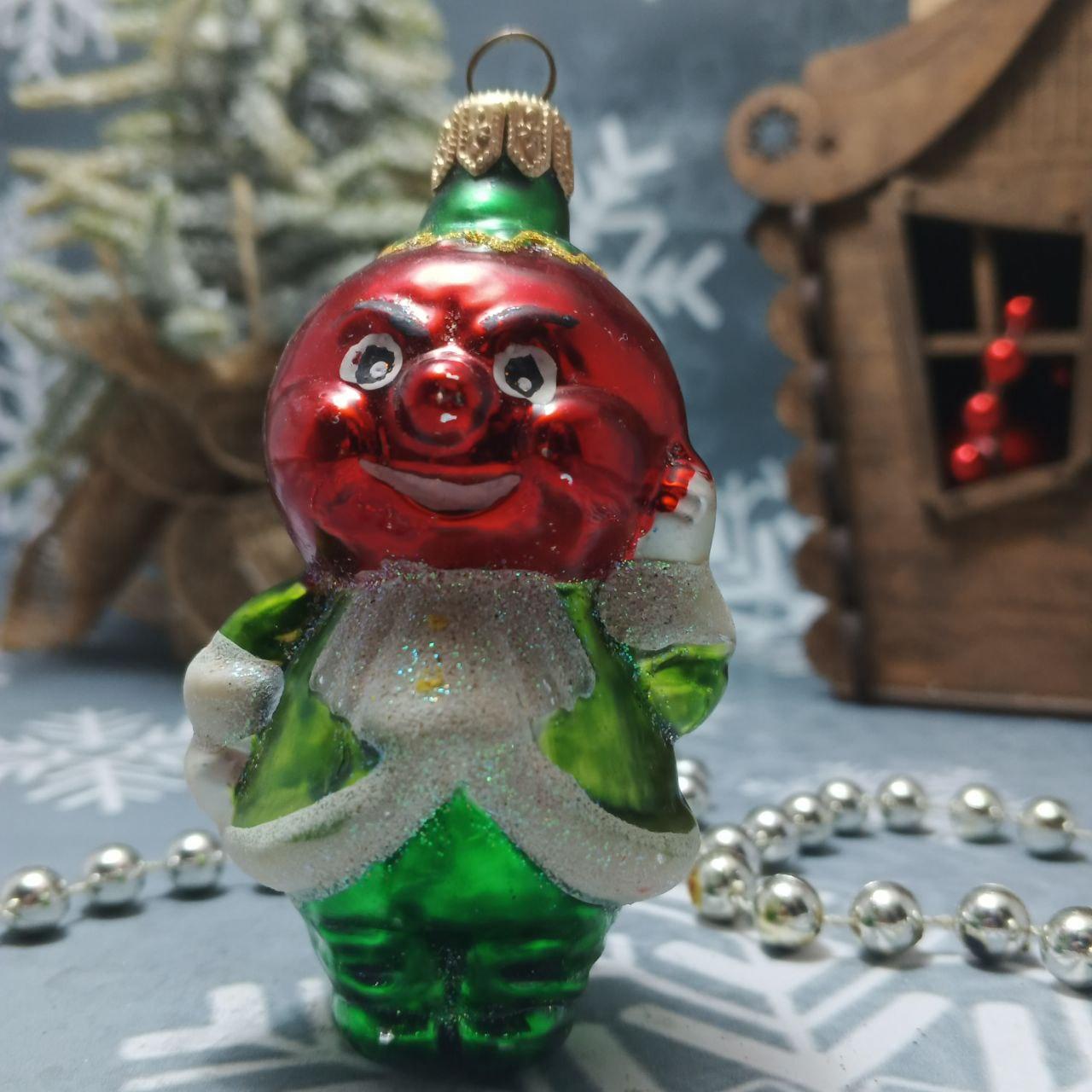 Скляна ялинкова іграшка Синьйор Помідор 68/с