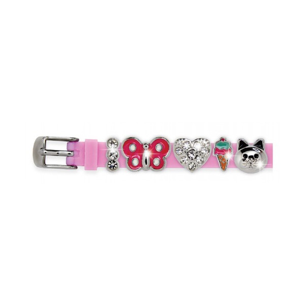 Браслет силіконовий Biojoux BJB004 Charms Bracelet MIX 4 Pink (4668), фото 1