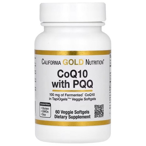 Активне довголіття California Gold Nutrition CoQ10 with PQQ (60 капсул.), фото 1