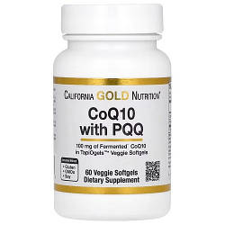 Активне довголіття California Gold Nutrition CoQ10 with PQQ (60 капсул.)