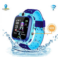 Смарт-годинник KID Watch Дитячий Розумний годинник GPS+WiFi з вологозахистом IP67 Синій із блакитним