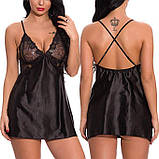 Пеньюар з ніжними візерунками на бюсті M We Love Чорний, фото 3