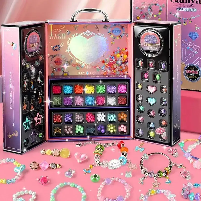 Набір виготовлення ювелірних виробів для дівчаток BabyBoss — намистини, намистини, намисто, браслет, кільце