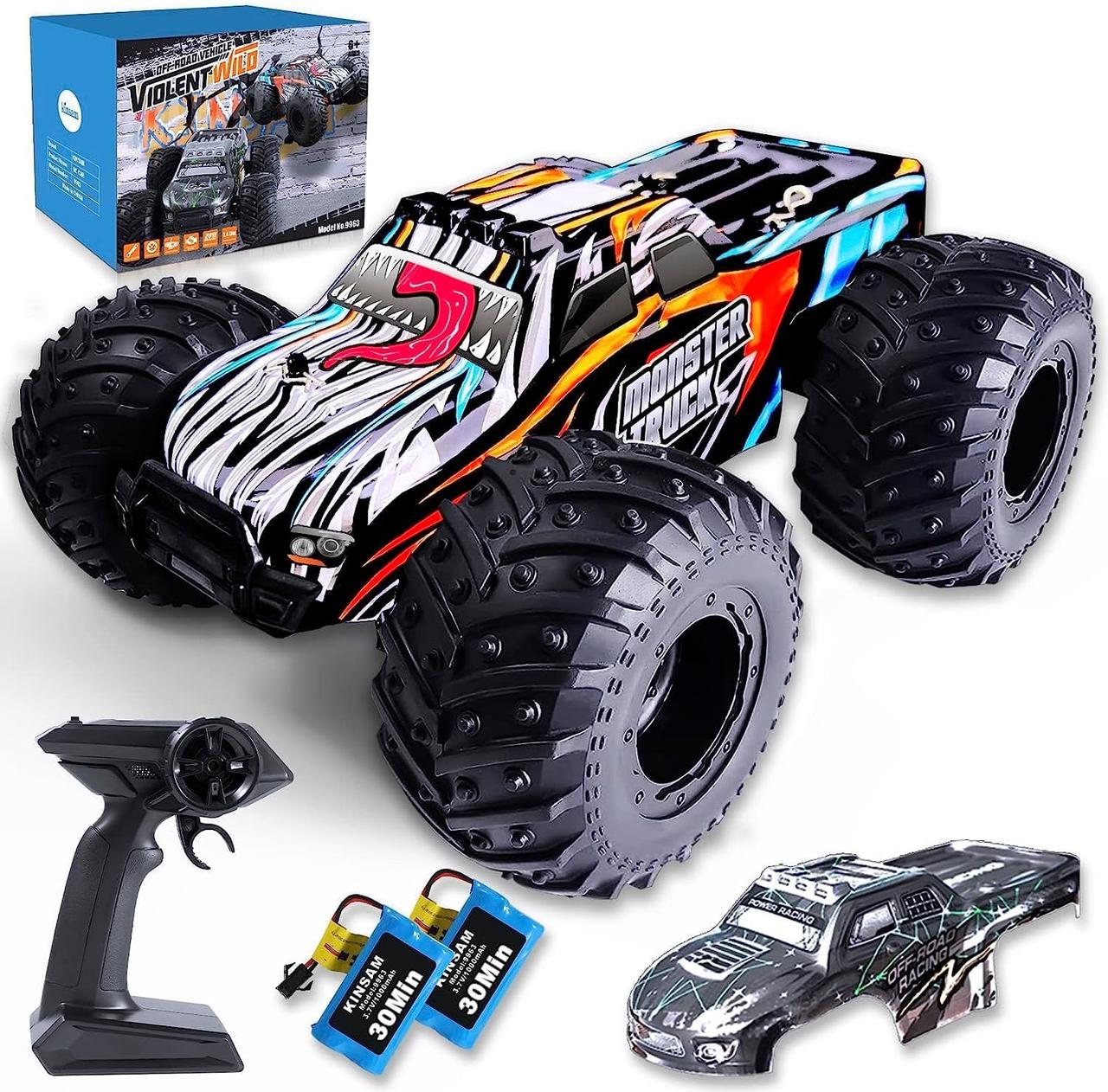 Автомобілі з дистанційним керуванням KINSAM Offroad, 1:20 RC автомобіль 20 км/год по всій місцевості з 2 акумуляторними батареями, фото 1