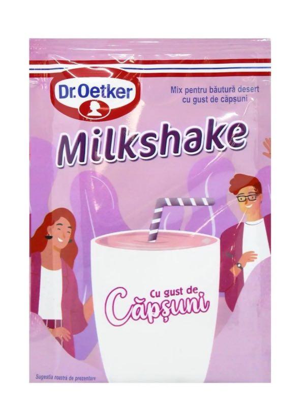 Суміш Dr.Oetker для приготування молочного коктейлю  із полуничним смаком 33 г, (Др Оеткер), фото 1
