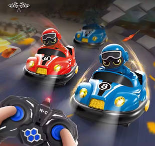 Бамперні машинки з катапультою та пілотами на пульті керування дитяча Набір із 2 машинок на радіокеруванні