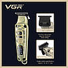 Комплект 3в1 машинка для стрижки триммер електробритва VGR V642 стрижка гоління догляд за бородою в одному наборі, фото 8